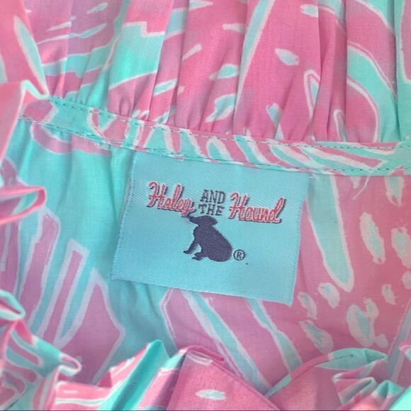 Haley & The Hound Sleeveless Pink & Turquoise Palm Dress Women’s Size M NWOT - Picture 11 of 11